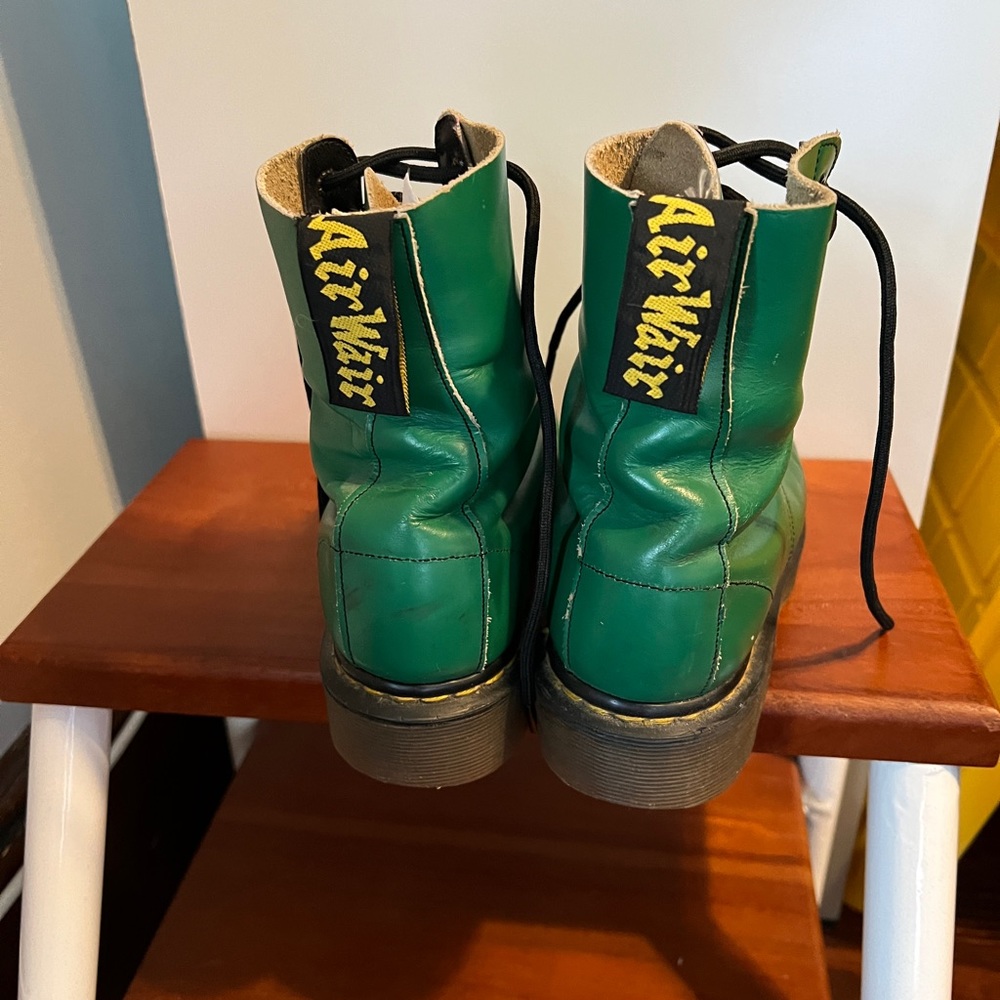 Dr Martens Made in England green 1460 boots - Picture 3 of 9